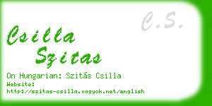 csilla szitas business card